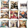 Luxurious Peach Velvet Haikyuu Shoyo Hinata Pillow Protector With Anime Pattern Design