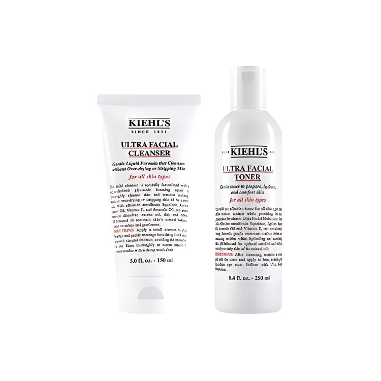 

Kiehl s Ultra Facial Cleanser & Ultra Facial Toner Set Cleanser 150ml+Toner 250ml