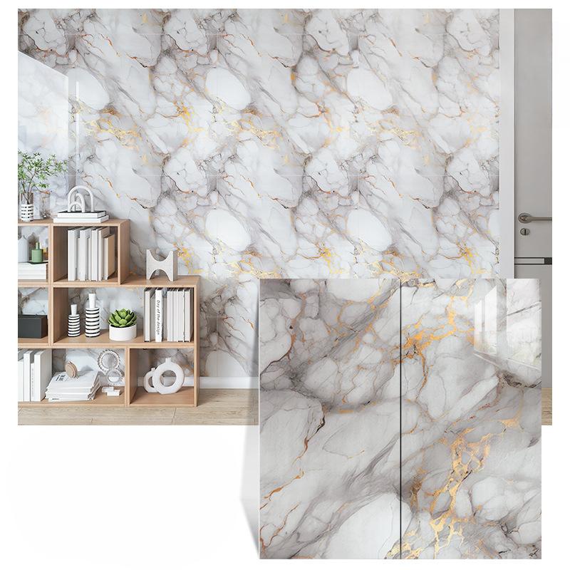600mm×300mm Marmor Küchen Ölfest Folie Herd Wasserdicht Feuchtigkeitsbeständig Selbstklebende Tapete Arbeitsplatte Schrank Renovierung Fliesenaufkleber