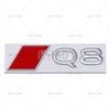 New 3D S8 Q8 SQ8 Adhesive Metal Alloy Emblem Car Body Rear Trunk Badge Auto Accessory For  Audi S8 Q8 SQ8