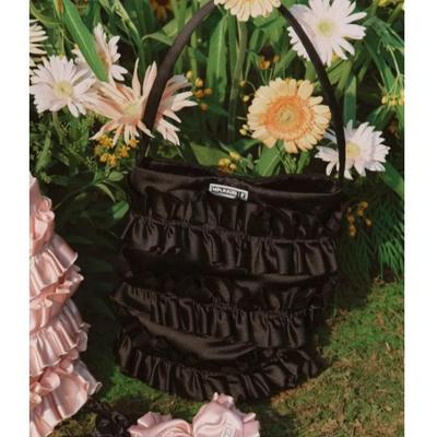 8Seconds Minju Kim Mini Tote Bag Shearing Black Pink - Korean Graphic Shoulder Bag