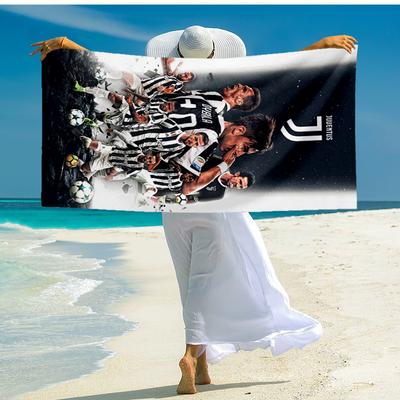 Juventus Fußball Mode Strandtuch: Ideal für Sommerabenteuer Weich, saugfähig und schnell trocknend geeignet zum Schwimmen und Baden