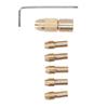 3 sets 4 Jaw Brass Drill Chuck Allen Wrench Included Electric Drill Chuck  For Mini Electric Drills