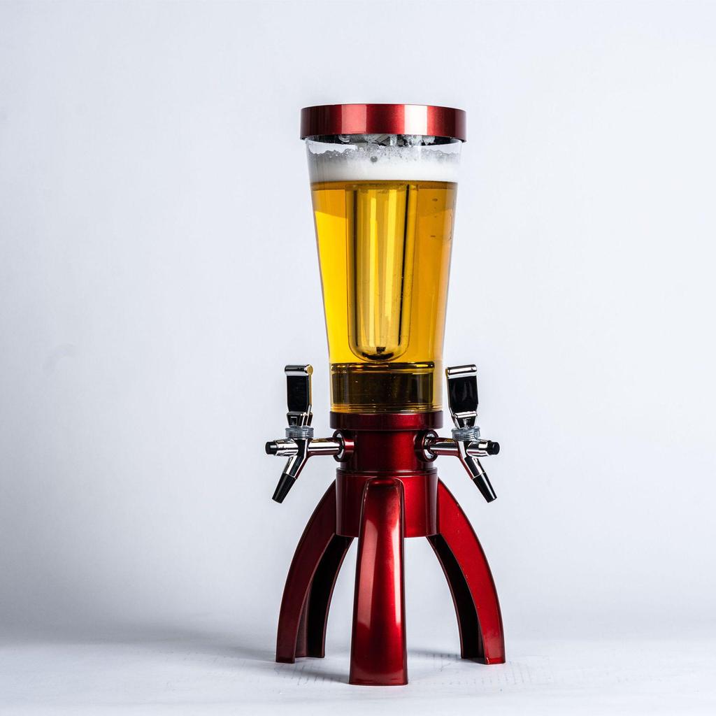 3L Lichtgevende Drie-Kops Likeur Dispenser met Kraan, Tapbier Vat voor Bars