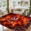 Sevilla FC Design Crystal Velvet Rug Soft Decorative Mat for Bedroom Entrance