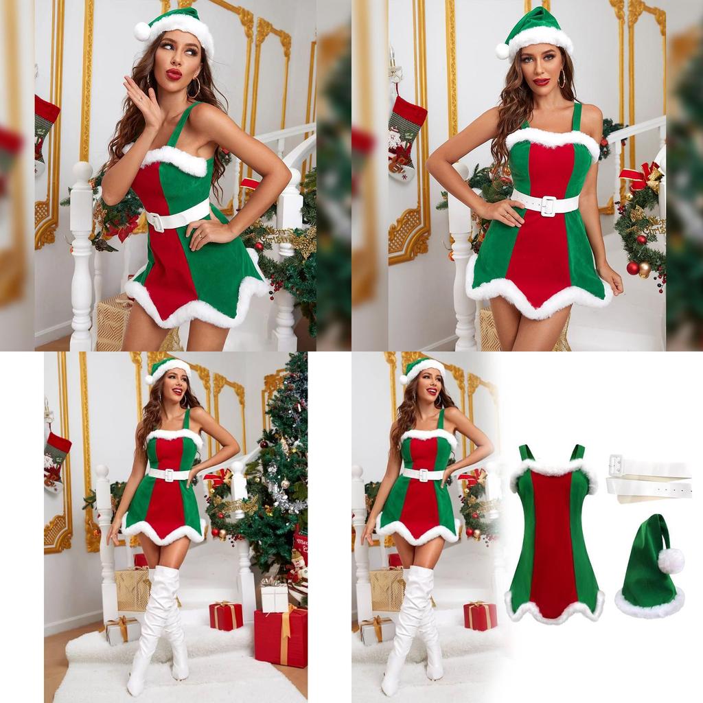 Fantasy Christmas Dress For Women With Polyester Fabric For Holiday Cosplay
