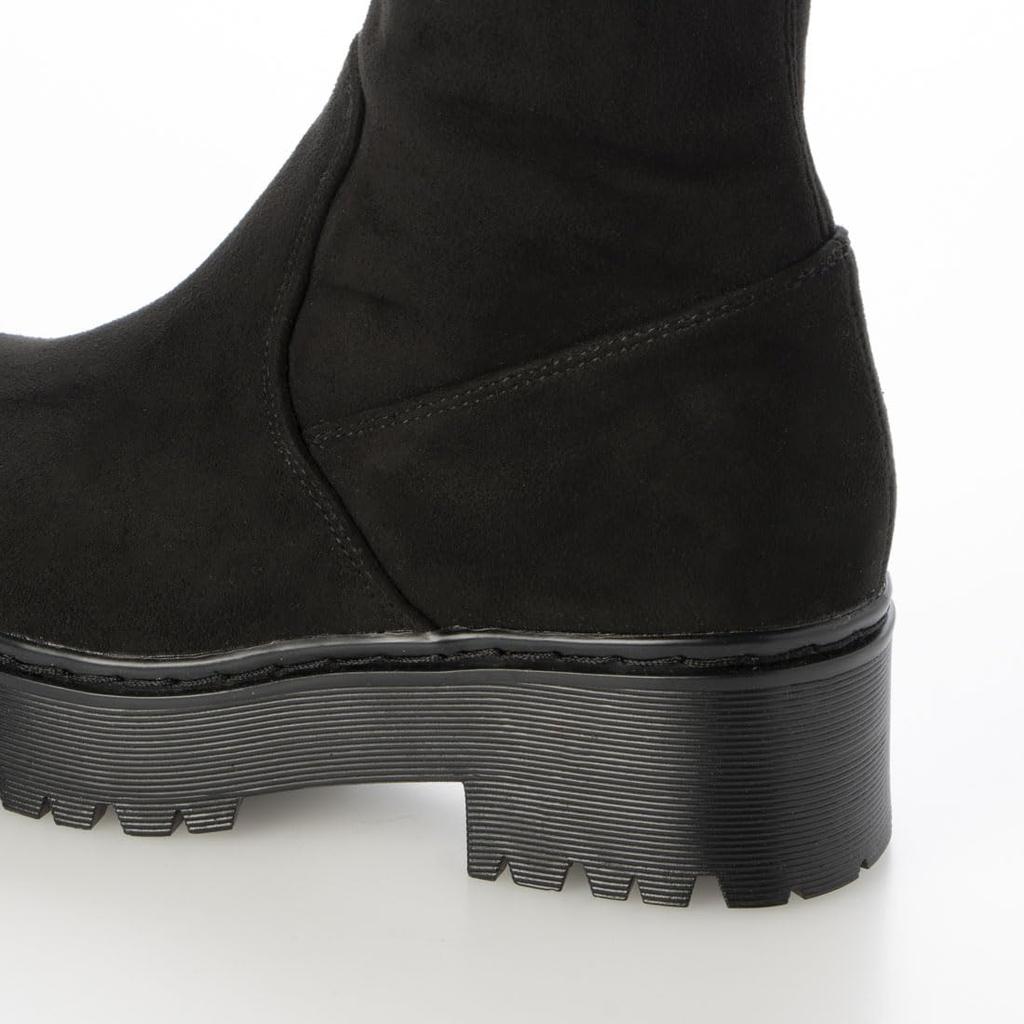 [Evol] Long Boots with Stretch Thick Soles