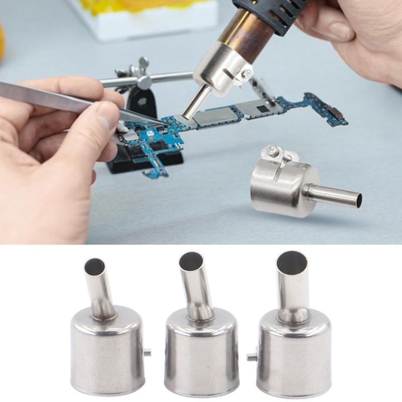 3pcs 45 Degree Angled Heat Guns Nozzle Attachments Set Hot Air Solder 45 Degree Tip Desoldering Station Repair Tools