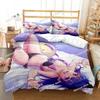 Sexy Beauty Cartoon Digital Bedding Set Printed Bed Set With Pillowcase Bed Duvet Cover Soft Single Double Queen Super King Size