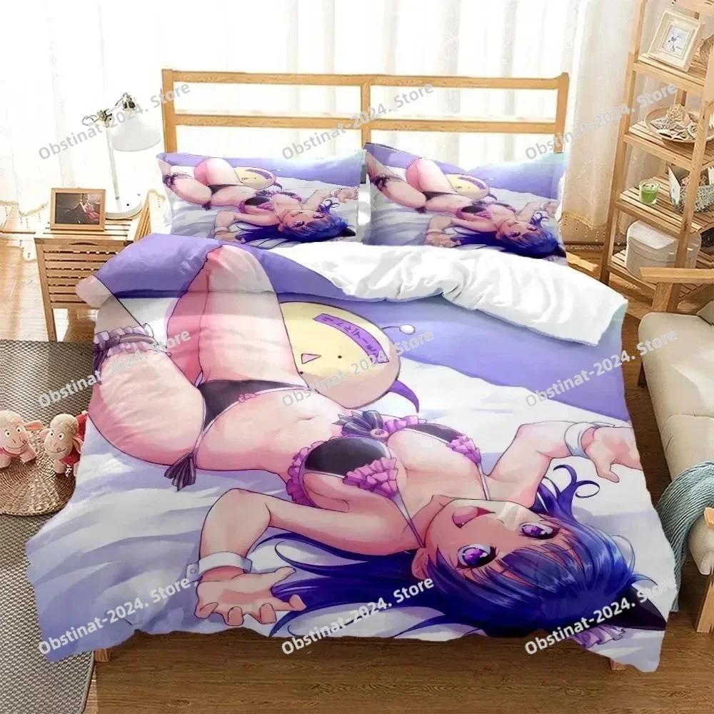 Sexy Beauty Cartoon Digital Bedding Set Printed Bed Set With Pillowcase Bed Duvet Cover Soft Single Double Queen Super King Size