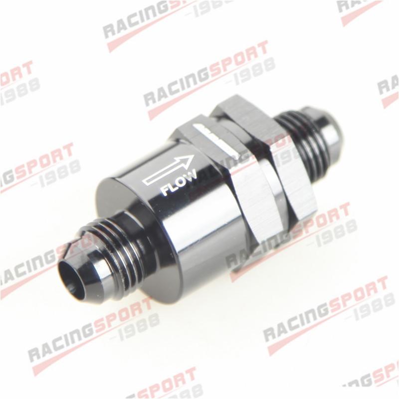 AN6 -6AN Aluminium Non Return One Way Check Valve Fuel EFI Fitting Adapter Black