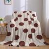 Cremebraun Gepunktete Flanelldecke Warm Weich Halloween Weihnachten Sofa Warm Gemütlich Dekorative Deko Geschenk für Alle Jahreszeiten