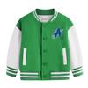 Farbblock-Baseballjacke für Jungen und Mädchen - Frühjahrs-/Herbststil, Samtfutter, Mittlere Dicke für Kinder