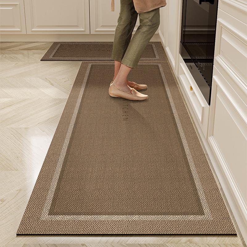 Kitchen Floor Mat Pvc Carpet Waterproof Oil-proof Leather Long Rug Home Decoration Non-slip Foot Mats