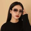 Eyewear Frameless Polarized Sunnies Retro Anti-UV Glasses Catwalk Square Frame Sunglasses  Summer