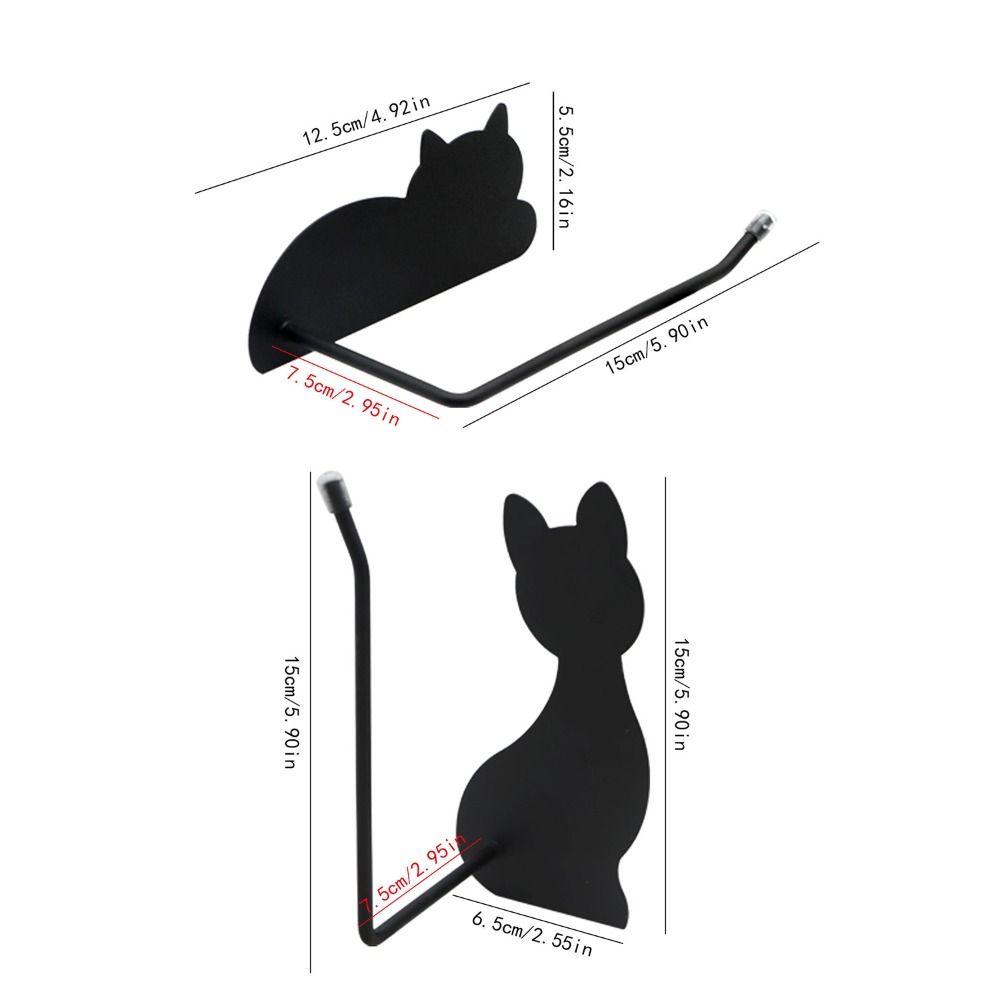 Wall-Mounted Headphone Hanger Self-Adhesive Cable Hanger Stylish Cute Cat Tissue Rack Bathroom