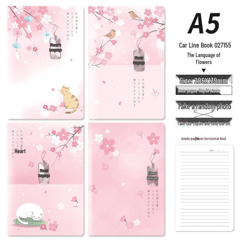 Creative Anime A5 Stitch-Bound Student Diary Notebook