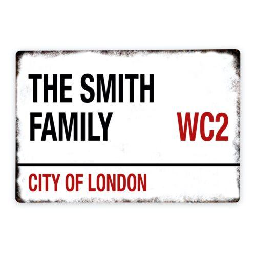 

Personalised Metal Family Road Sign City Town Postcode New Home Gift 200 x 300mmAluminum 20x30cm（7.8x11.8inch）