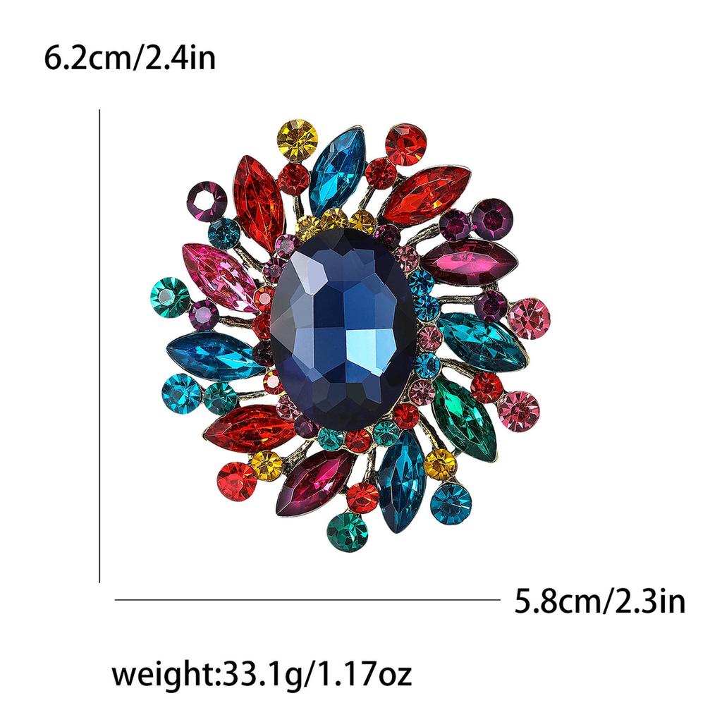Chic Retro Legierung Strass Glas Brosche für Frauen