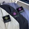 Stone Men's Hooded Windproof Workwear Jacket - American Style for Spring and Autumn