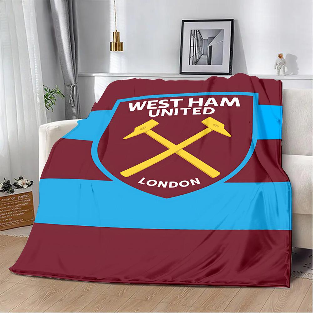 Hams Uniteds F.C Printed Blanket Picnic Blankets Warm Blanket Soft and Comfortable W-Wests Blanket Home Travel Birthday