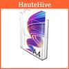 Stylish Acrylic Wall Display Rack For A4 A5 Documents And Brochures With Hooks