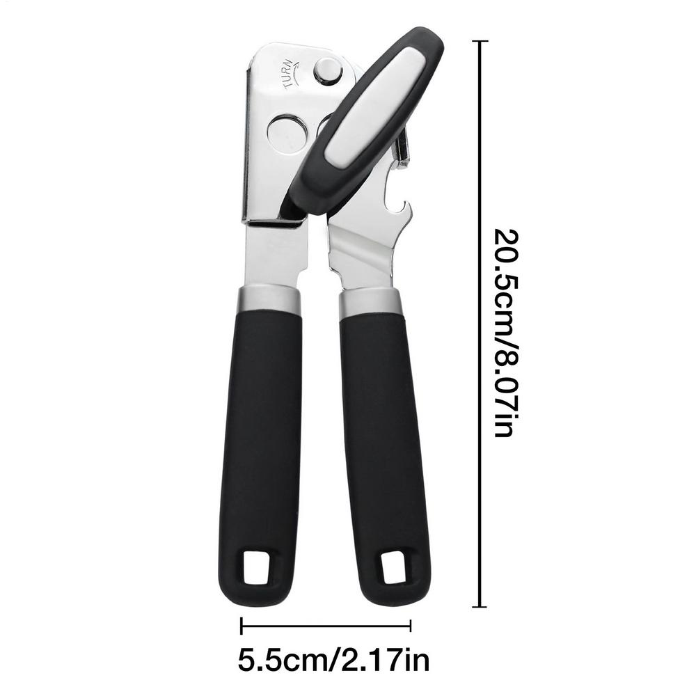 Hand Held Can Opener Hand Can Opener Manual Non-Slip Handle Heavy Duty Lid Remover Magnetic Tools Handheld For Kitchen Home