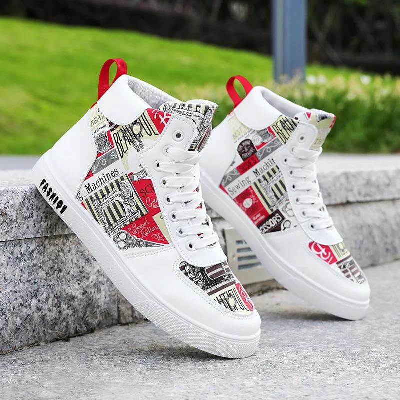 Herren Lauf-Sneaker Walking Lederschuhe Jugend Casual Cricketschuhe Modetrend Boardstiefel Komfort Skateboard Schuhe Sneakers