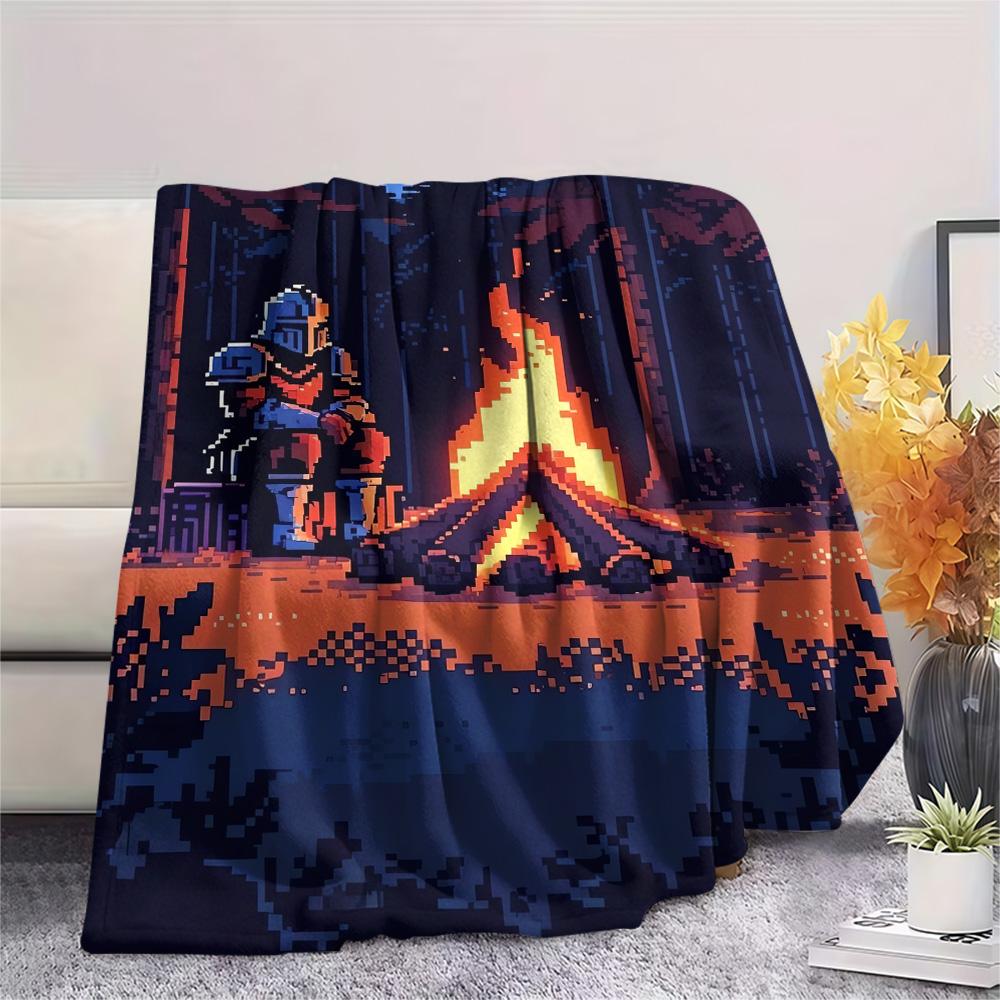 1 Stück Alien Erde Print Flanelldecke, Hohe Qualität, Bequem für alle Jahreszeiten, Heimdekoration, Wärme und Komfort, Perfekt für Weihnachtsgeschenke