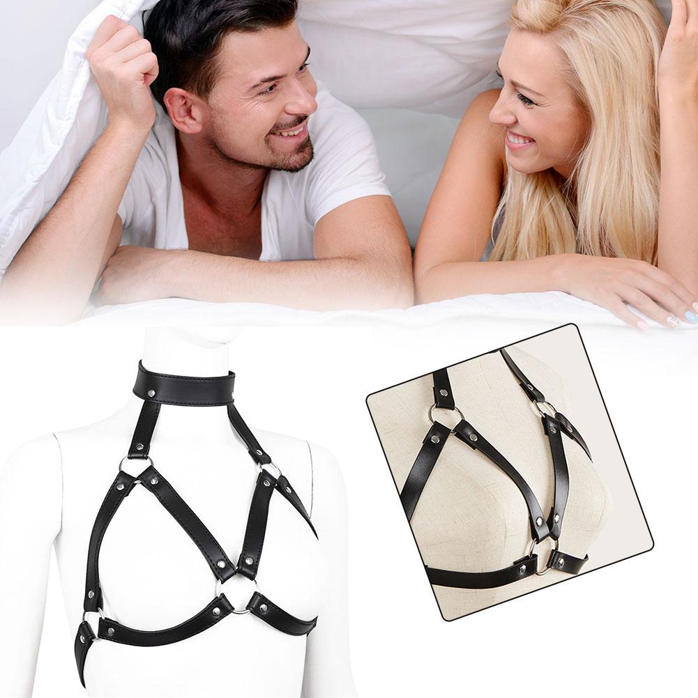 Women Sexy Body Harness Belt Sex toy straps  Bondage Lingerie Chest Harness Leather Lingerie Gothic Fetish Women Clothing
