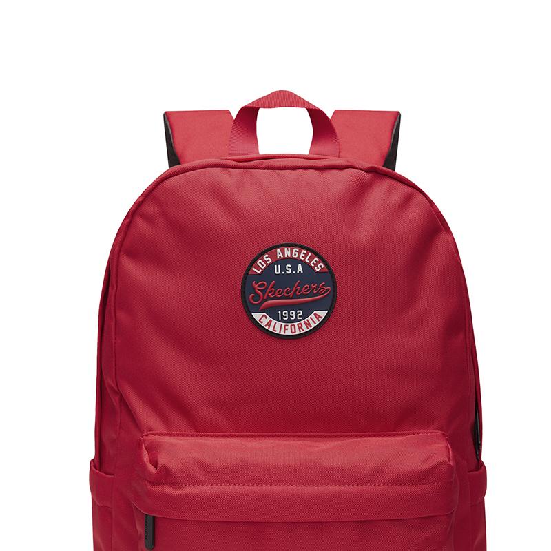 Skechers Backpack Campus Style Large Capacity Water-Resistant Fabric Student Backpack Unisex Backpacks Racing-Red L419U033-005G
