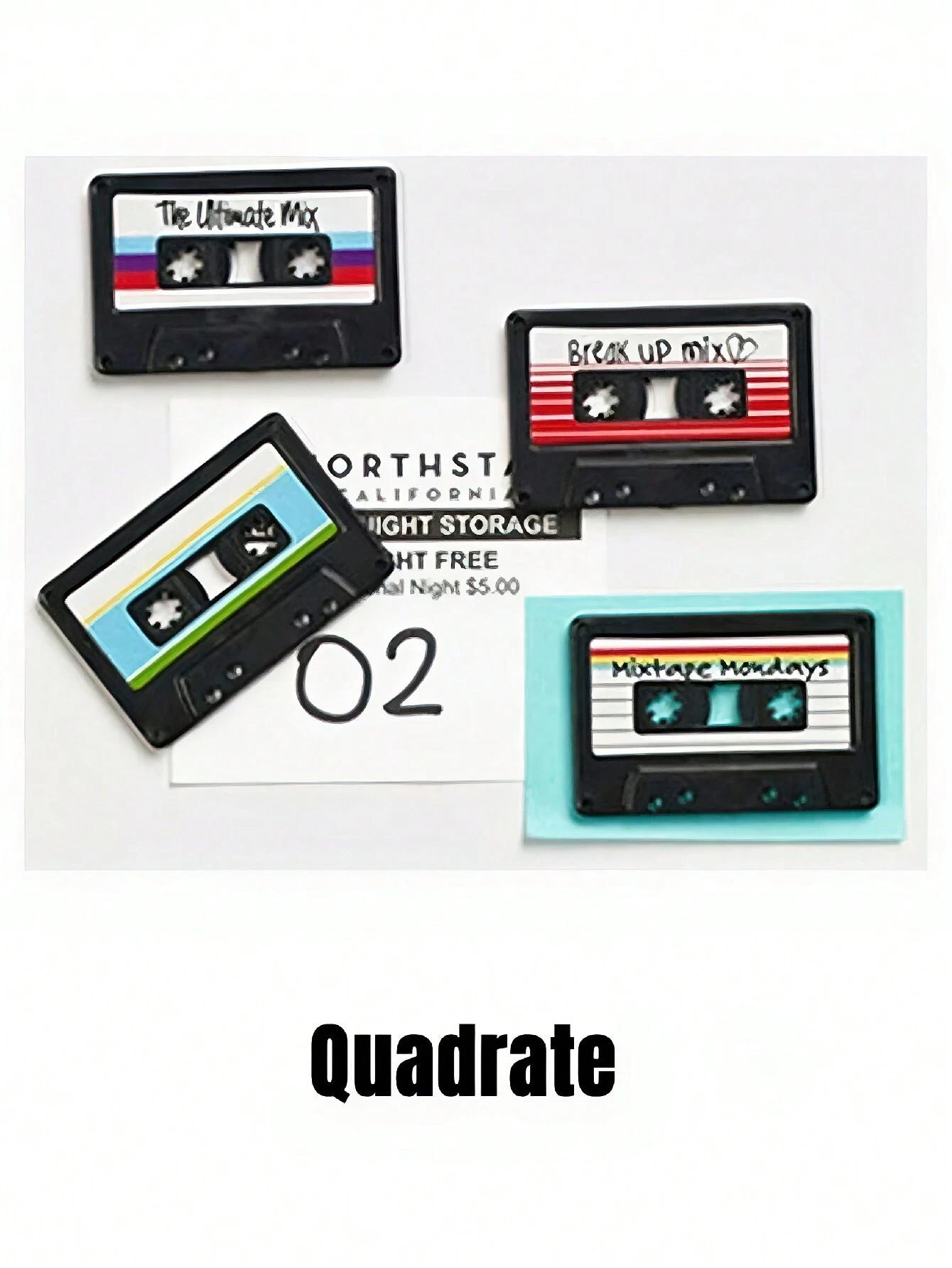 

Винтажные магниты на холодильник, кассеты и пластинки, украшение для домашнего холодильника, украшение для офиса и домашнего стола