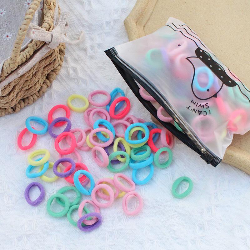 100pcs/Set Girls Candy Colors Elastic Rubber Band Hair Bands Children Baby Nylon Headband Scrunchies Kids Hair Accessories