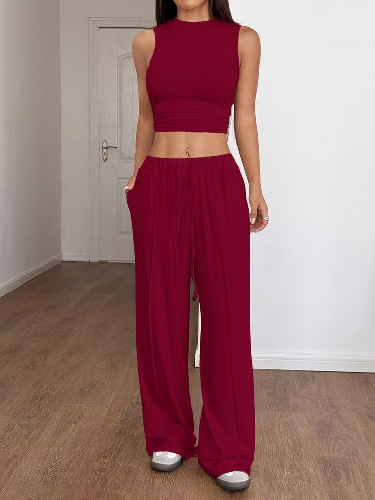 Year Spring Summer New Style Vest Casual Long Pants Y2K Set Women