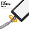 Compact Portable Telescopic Inspection Mirror with LED Lights 34 Inch Reach for Mechanics Garage Shop and Inspectors