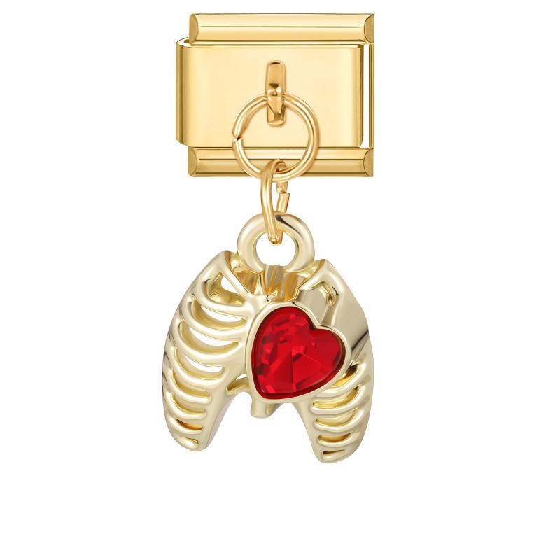 New Vintage Golden Pendant Charm Cat Butterfly Star Tennis Racket Bow Links Fit 9MM Stainless Steel Bracelet Women DIY Making