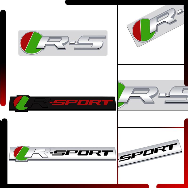 Metal Car Body R SPORT Grille Emblem Badge 3D Sticker Tail Decals For R-S XE XF XJ XK XJR XFR F-PACE Accessoroies