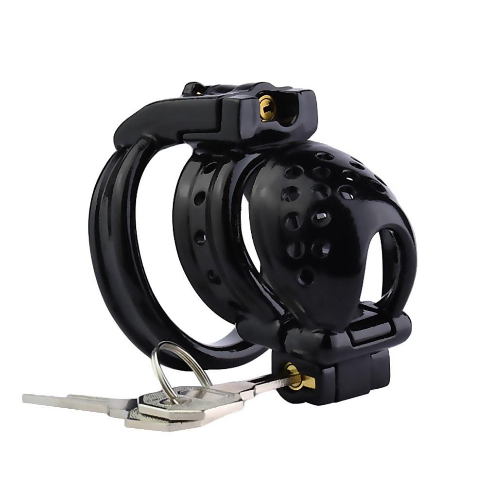 Male Sex Toys Gay Bird Cage Resin Chastity Device Round Hole Hollow Design 304 Stainless Steel Chastity Lock