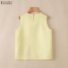 ZANZEA Women Print Casual Round Neck Loose Sleeveless Tank Tops