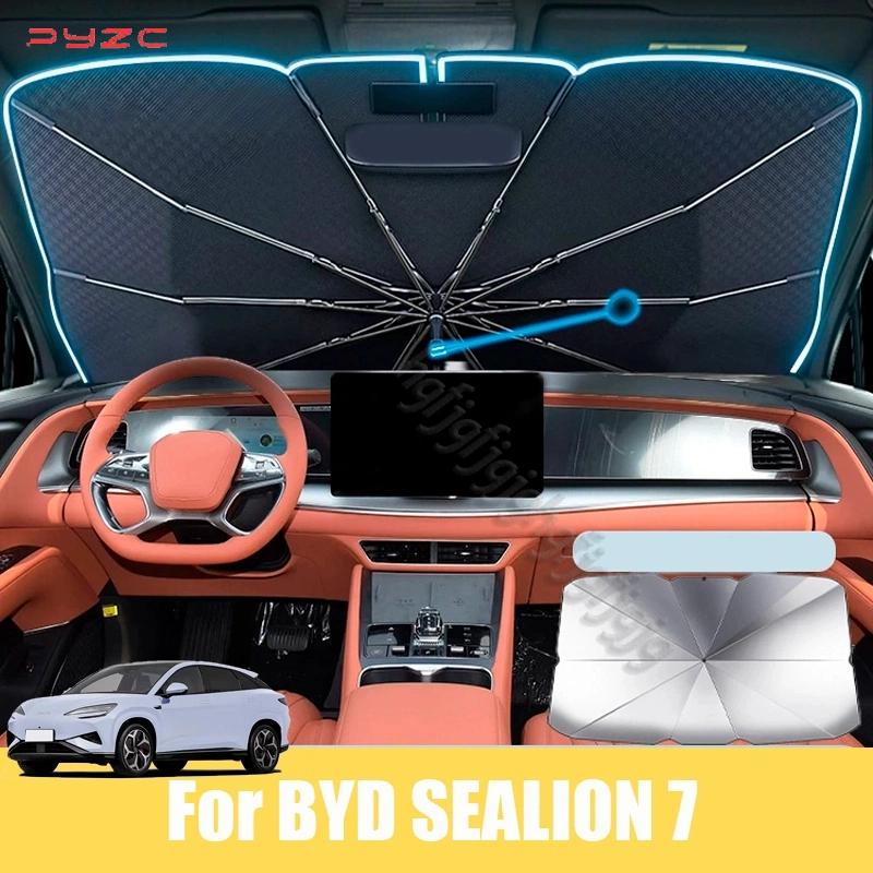 Per BYD Sealion 7 Sea Lion 07 EV 2024 2025 2026 Parasole Pieghevole ad Ombrello per Parabrezza Auto amry Accessori per Isolamento Termico Anteriore