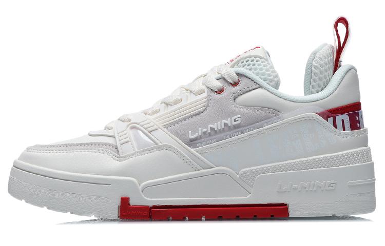 Li Ning 001 BTC Slip Resistant Abrasion Resistant Low top Skateboard Shoes Women s White Red AECR002-4 38