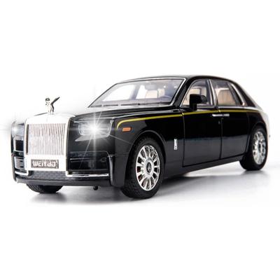 Modèle réduit de voiture Rolls-Royce Phantom 1/20 en alliage moulé sous pression à collectionner, jouet classique à double porte, logo du véhicule pouvant être plié