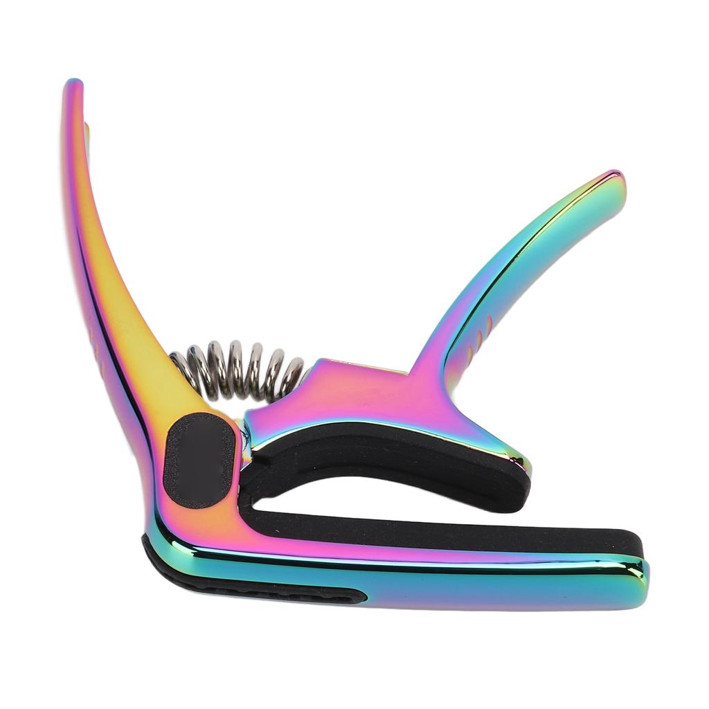 Metal Guitar Capo Tone Adjustment Tool with Pick Holder Stringed Instrument AccessoriesColorful
