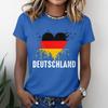 Women's Casual Short Sleeve T-Shirt Crew Neck Graphic Print Lightweight Soft Fabric Relaxed Fit Top for Everyday Wear