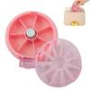 Pill Box Weekly Round Dose Weekly Pill Organizer Pill Box Case To Hold Medication Vitamin Fish Oil And Supplements