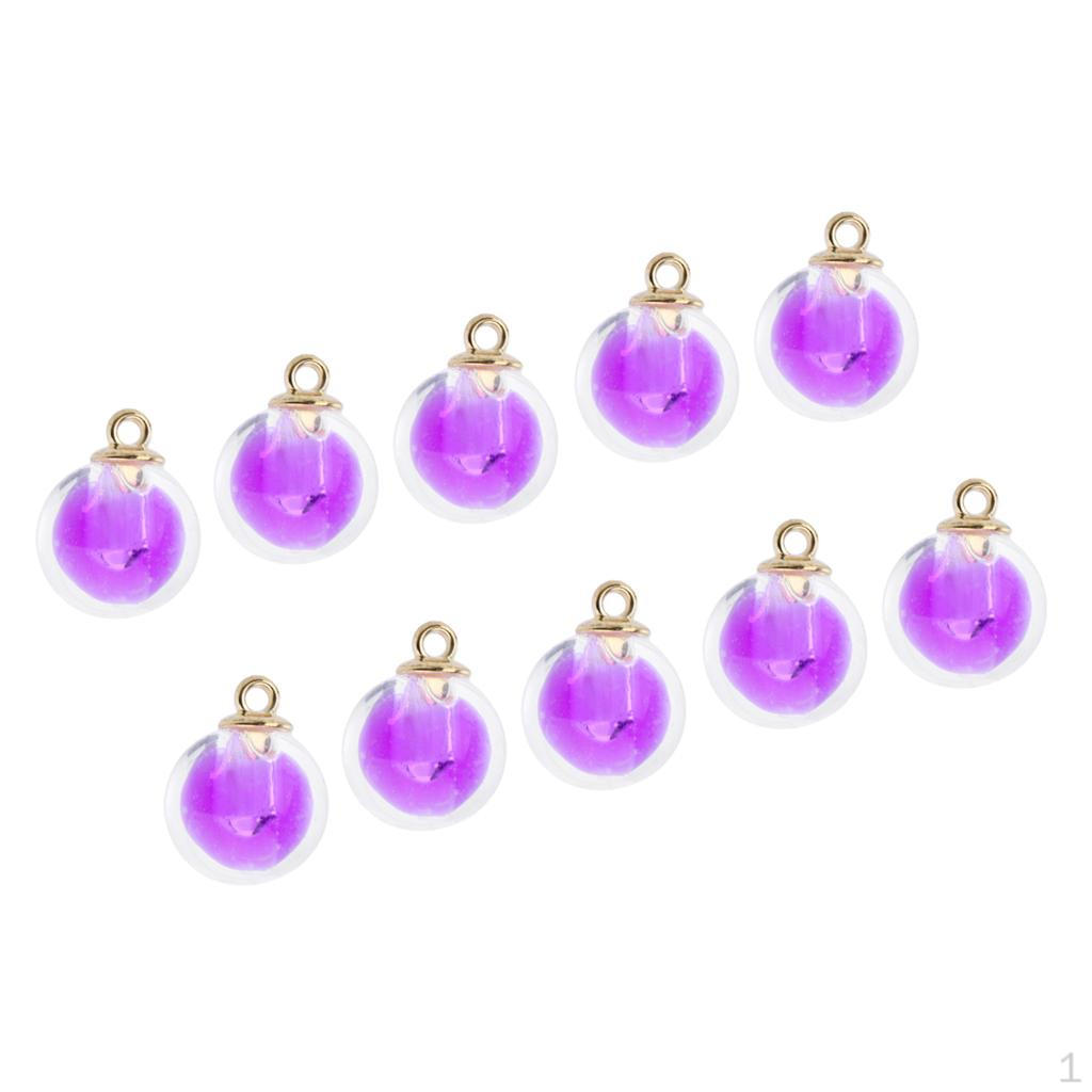 

10 Ball Multicolor Crystal Pendant Charms Christmas Gifts фиолетовый