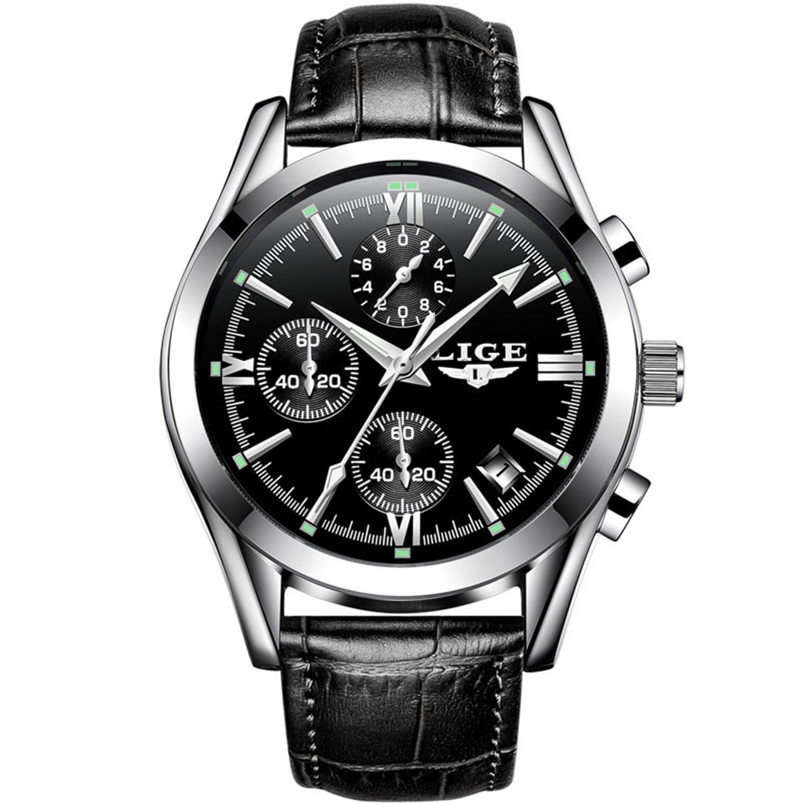 

Мужские водонепроницаемые светящиеся наручные часы-будильник для бега One Size