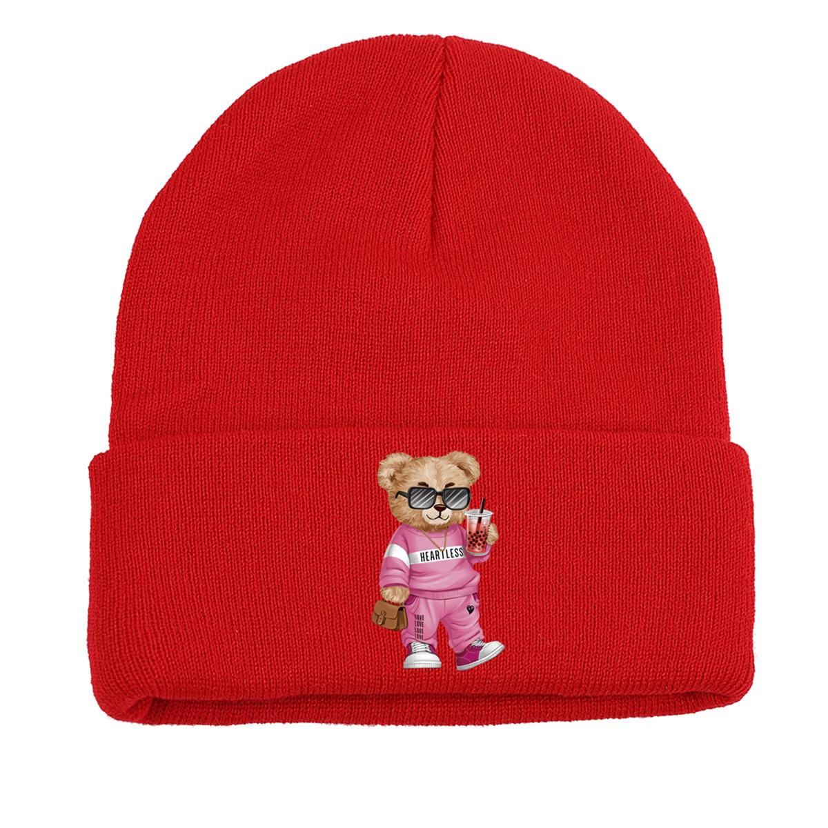 Солнцезащитные очки Медведь теплая вязаная шапка шапка — фото 11