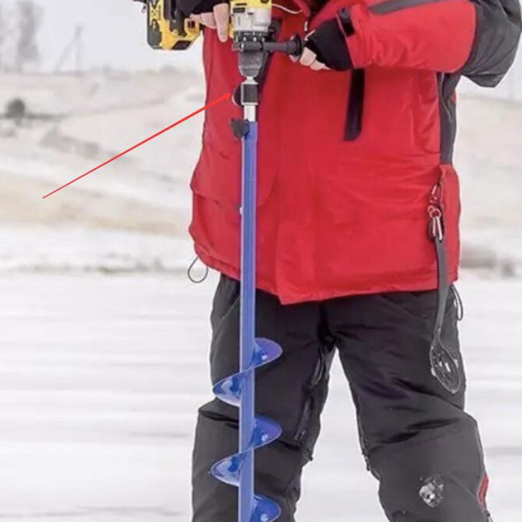 Ice Auger Drill Adapter Drill Conversion for Outdoor Sports Camping Ice Fishing Set up Ice Fishing Shelters Fixation of Canopies