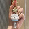 Cartoon Blush Resin Small Animal Keychain Women'S Fashion Car Key Chain Creative Couple Bag Pendant